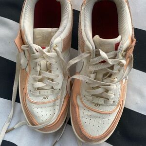Nike Cream and Orange Casual Sneakers